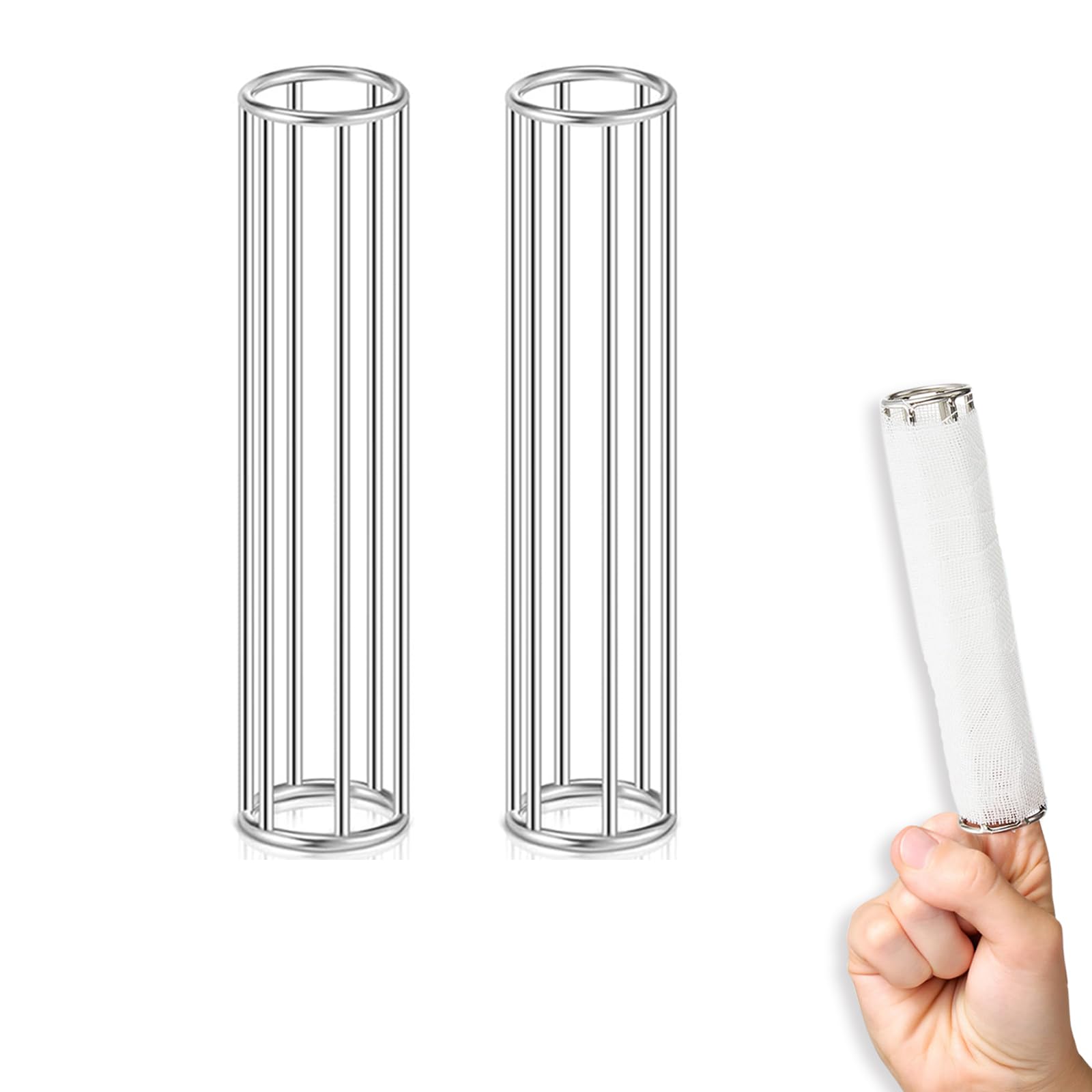 2 jaulas aplicadoras de metal de gasa tubular, tubo de vendaje de gasa | Kit de herramientas tubulares de vendaje para hogares, oficinas y hospitales, tamaño pequeño, 2 unidades