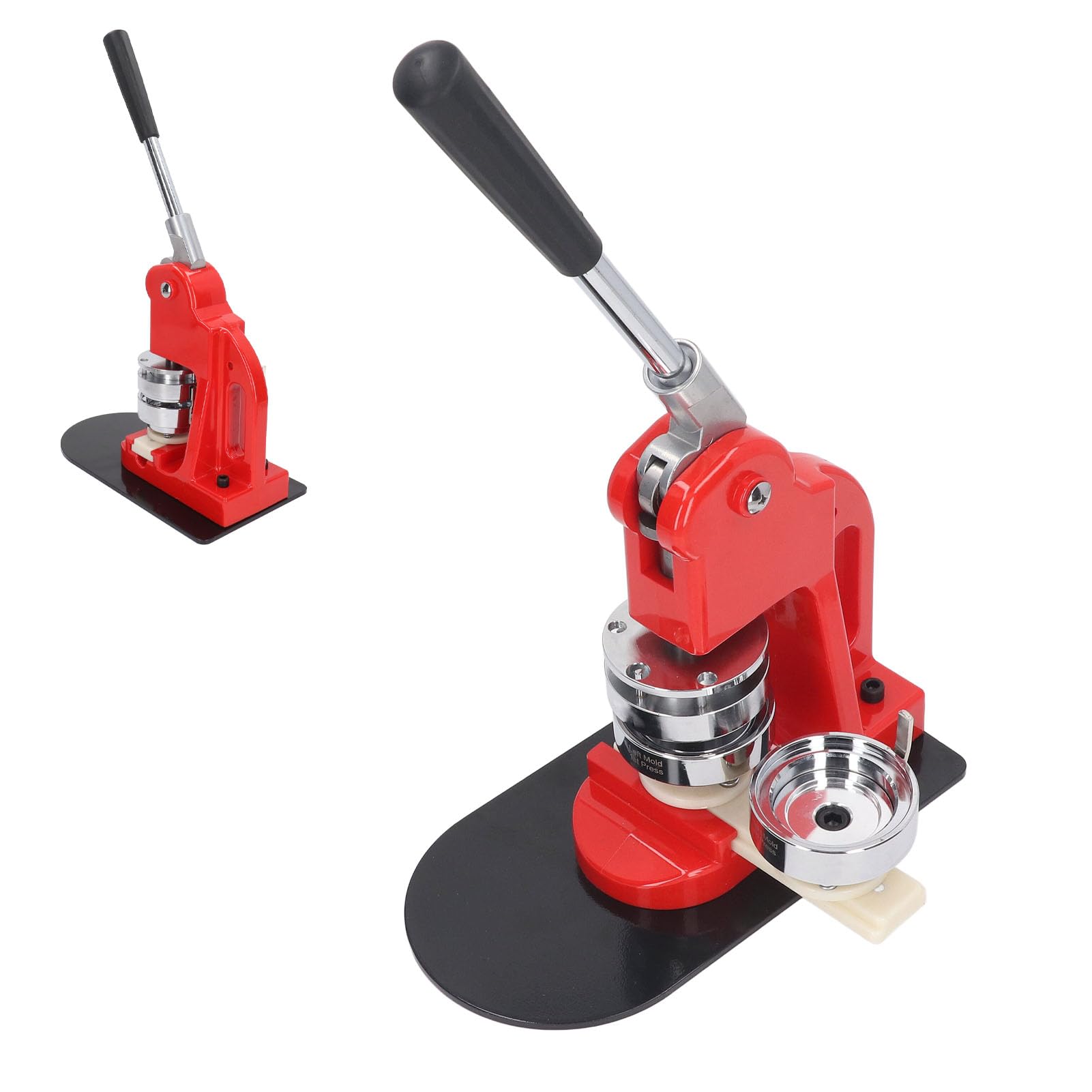 Walfront Máquina para Hacer Botones con 100 Piezas de Botones y Cortador,