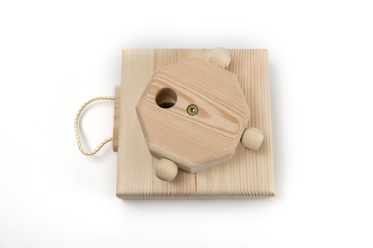 SUNNYDOGS Intelligenzspiel Dreh-Zieh-Spiel Hundespielzeug aus Holz
