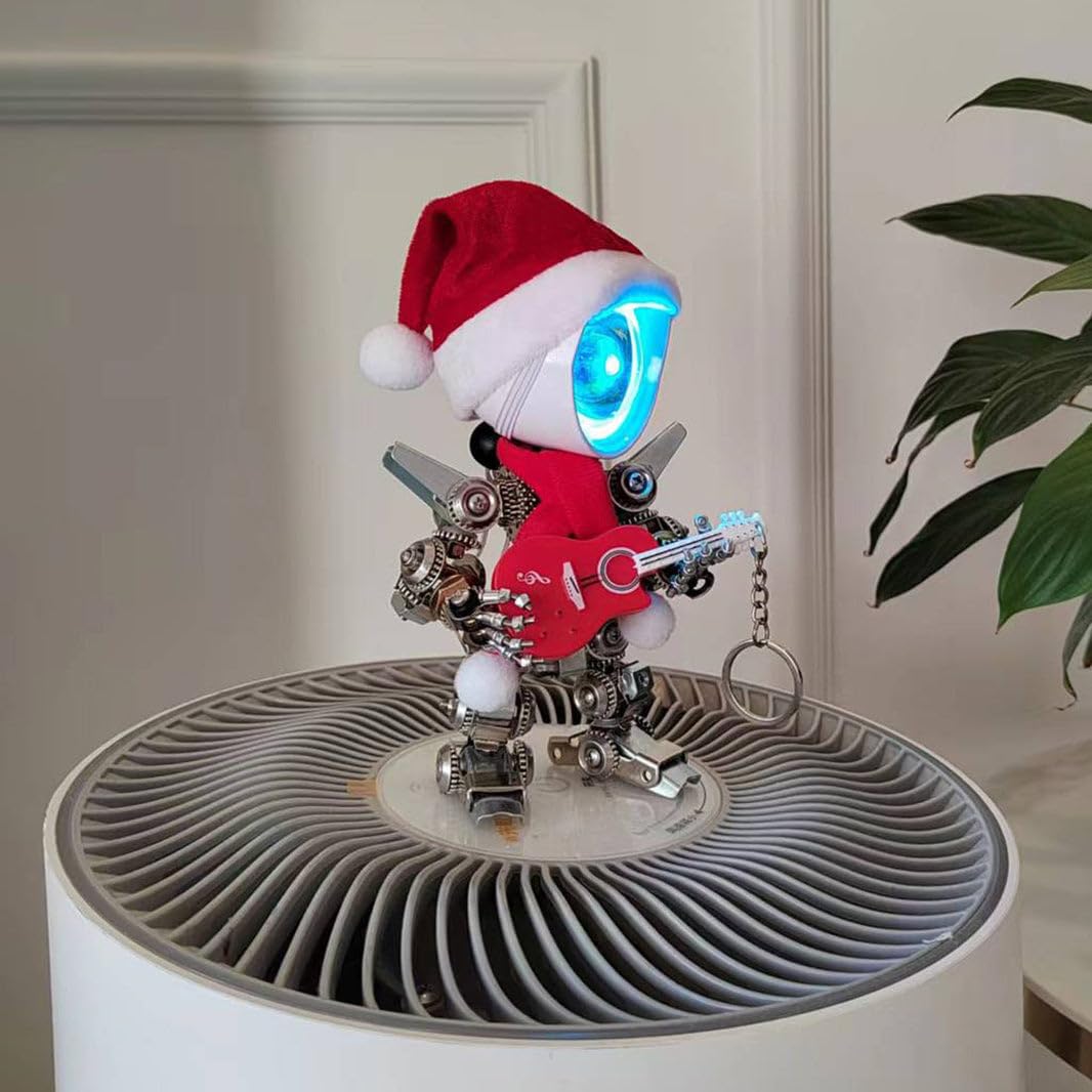 Metalkitor Metalowe puzzle 3D dla dorosłych, zestaw do modelu Santa Mecha Po, ozdoba biurka, steampunk, DIY, łamigłówka montażowa, idealna dekoracja pokoju, 366 szt. (z podstawą)