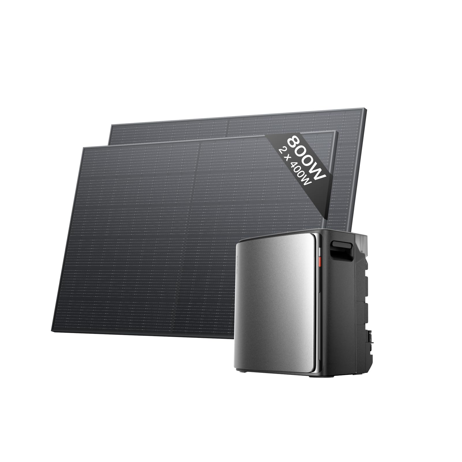 EF EcoFlow Stream Ultra X 3.84 kWh Solar Battery with 2 x 400W Solar Panels Kit, 2300W Dual AC Ports, Built-in Inverter, LFP 6000 Cycles Battery, Intelligent AI Control