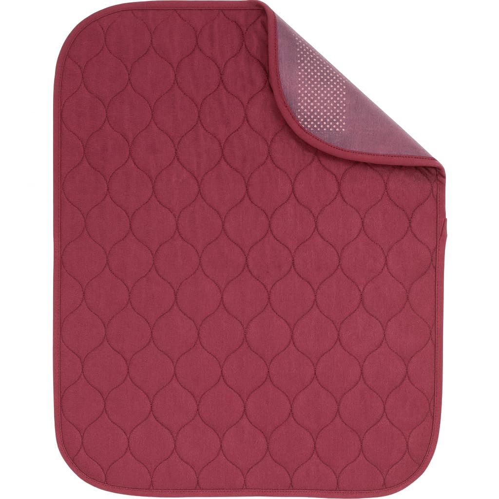 Sensalou Incontinence Chair Pad Seat Pad Waterproof Washable 45 x 45 cm Red (Red, 40 x 50 cm)
