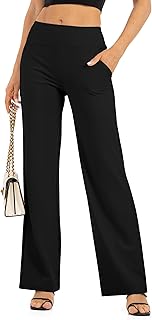 Uowou Wide Leg Pants for Women with Pockets Yoga Pants High Waisted Loose Palazzo Casual Lounge Sweatpants