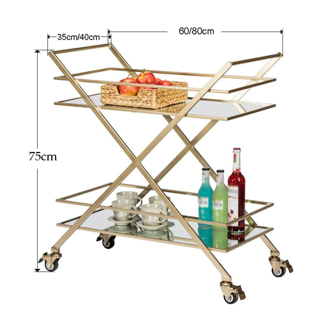 SYTH Carrito de Cocina,Carrito Camarera con Ruedas,Carrito de Servir,Camarera para Barbacoa,para Bebida, Cocina, Restaurante