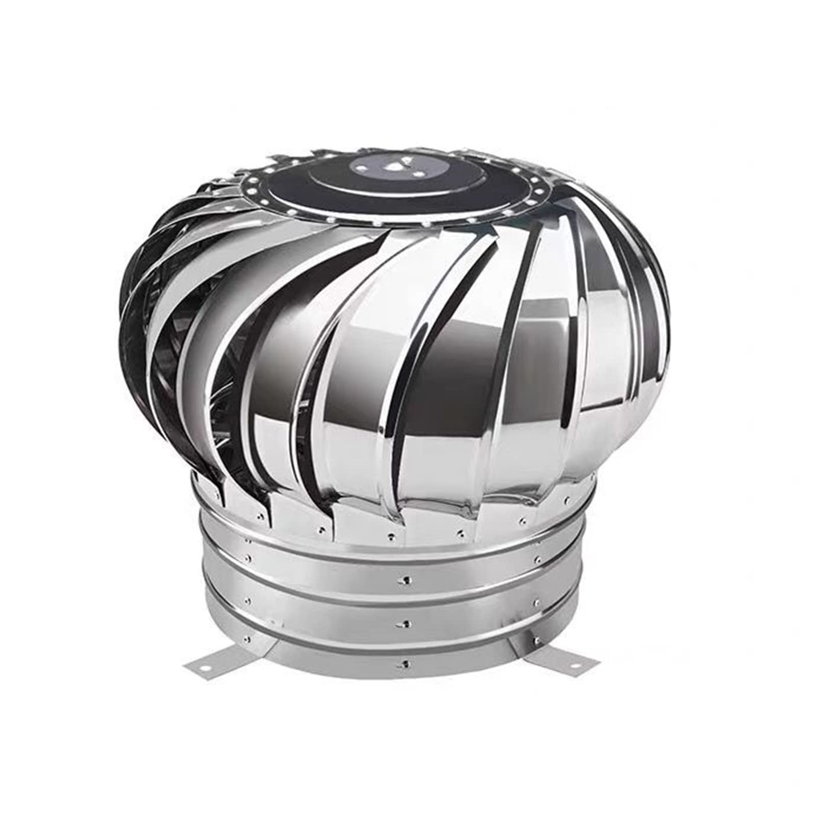 Rotating Chimney Cowl Cap, Stainless Steel Rotating Ventilation Chimney Cowl Multi-Purpose, 100-450mm(110mm/4.33in)