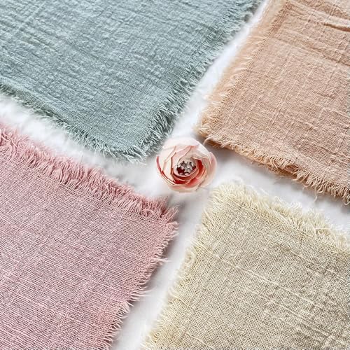 Servilletas de gasa de algodón reutilizables de 32x32 cm de alta absorción y textura suave 5