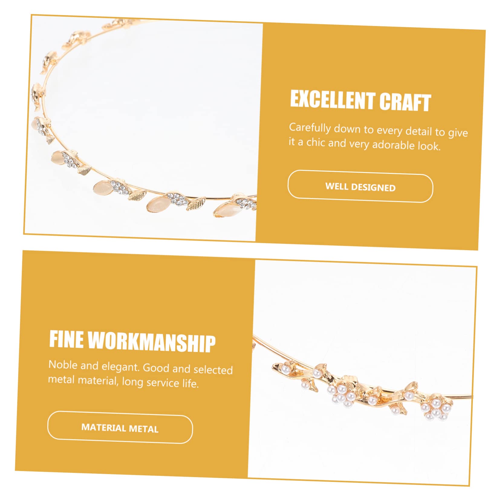 FRCOLOR 18 Stück Strass Perlen Stirnband Goldene Stirnbänder Für Frauen Haarband Für Mädchen Perlen Haarschmuck Haarschmuck Für Frauen Goldene Hochzeitsdekoration Haarband Damen