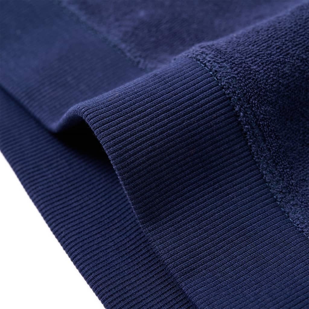 Felpa per bambini, blu navy, 85% cotone, traspirante, a maniche lunghe, per bambini, ragazzi, ragazze, per tutti i giorni, scuola, tempo libero, calda e morbida
