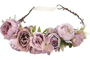 Crown Halo of Enchanting Dusty Purple Blooms