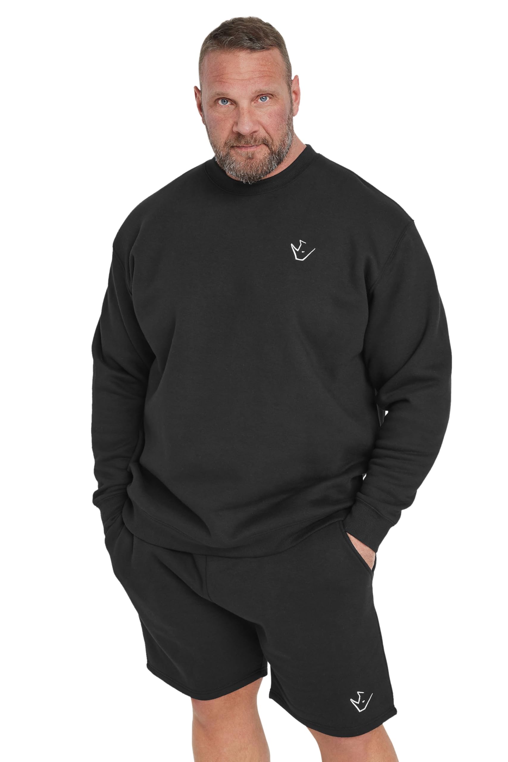 BadRhino Ironrhino Big & Tall 'Rest Day' Shorts - Men's - Plus Size Curve Black