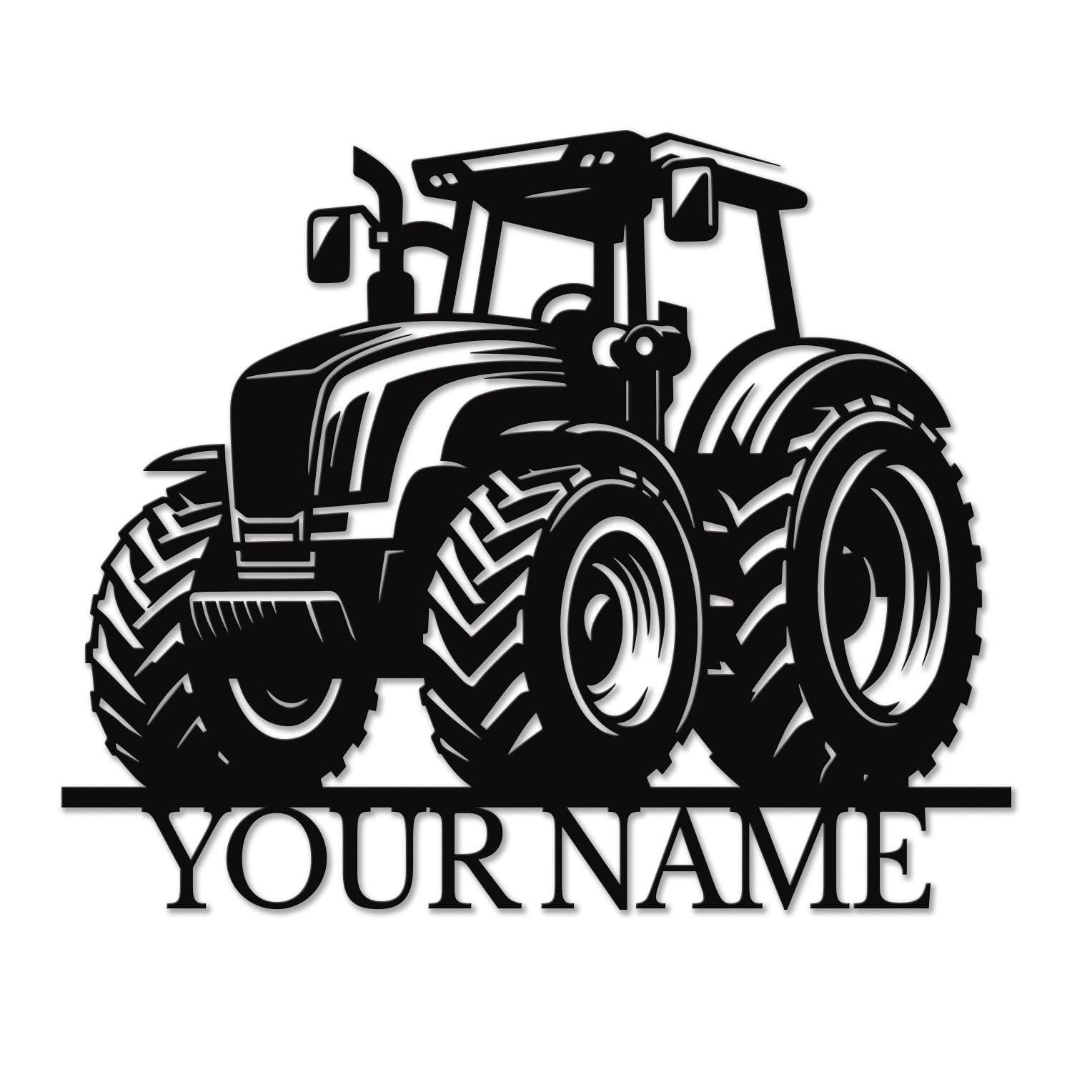 Metallicone Style-1 Personalized Tractor Metal Sign, Custom Farm Name Wall Art, Rustic Barn Decor, Farmer Retirement Gift, Large Outdoor Farmhouse Plaque (Style-1)