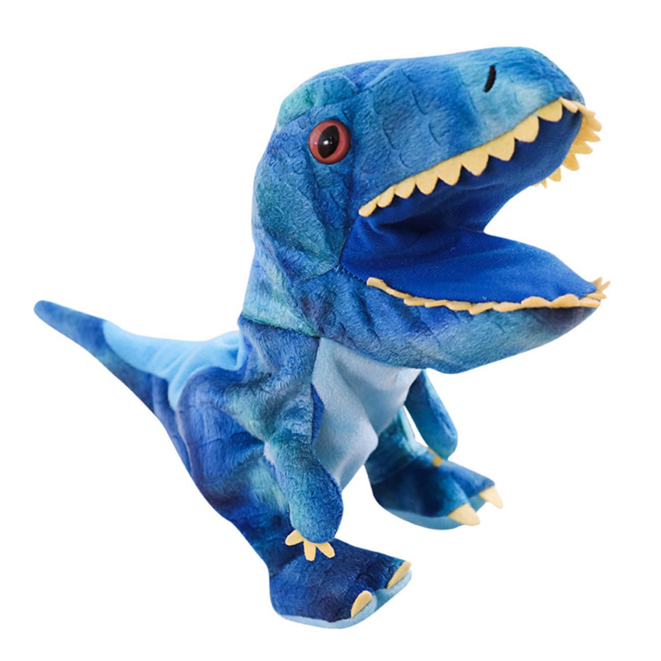 Marioneta de Mano de Dinosaurio para Niños, Juguete Interactivo de Felpa Algodón PP, Diseño Creativo y Color Azul para Juegos y Contar Historias