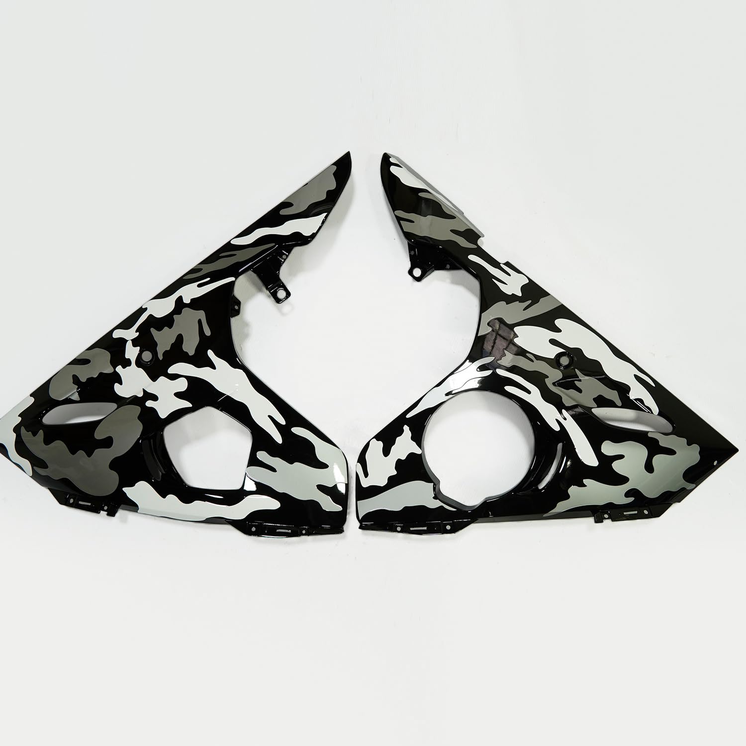 ZXMOTO Motorcycle Fairings Kit For Yamaha YZF R6 2003-2004 & R6S 2006-2009 | Matte Black ABS Plastic, Includes Windscreen