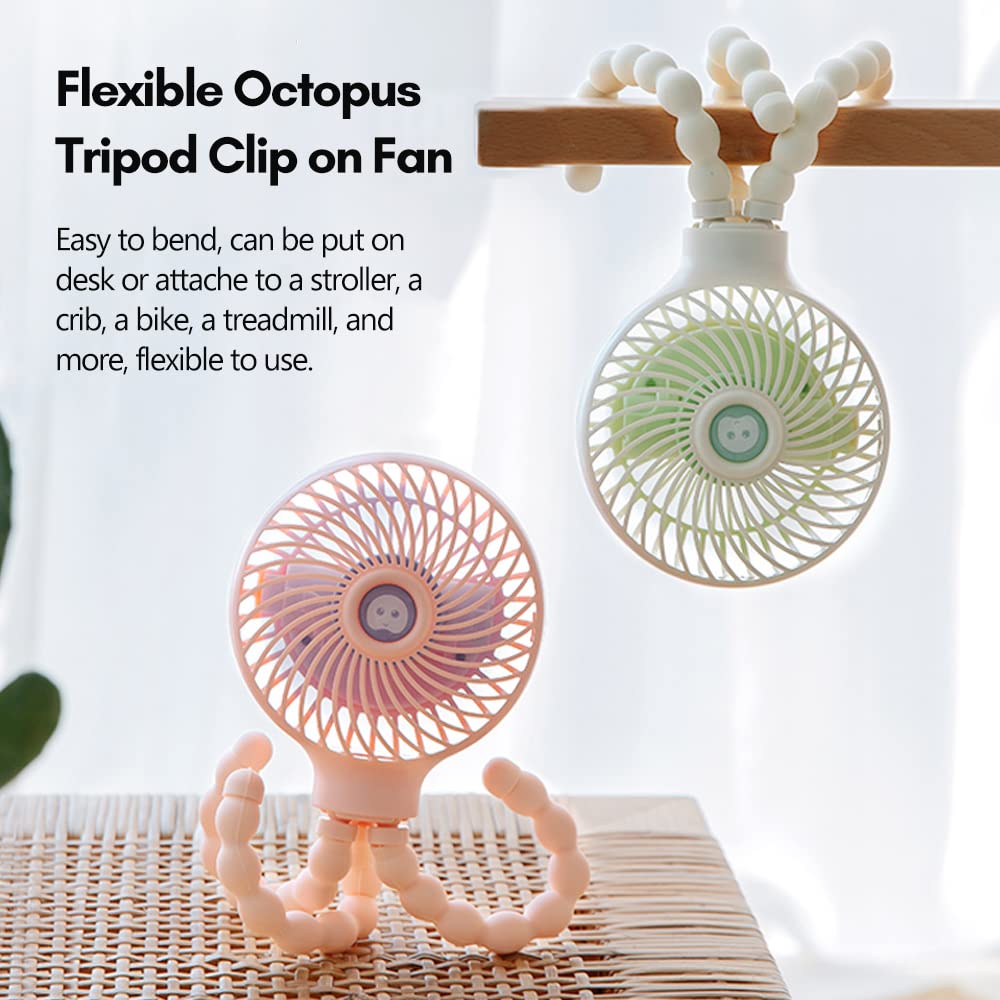 Ventilatore Portatile Per Passeggino MINGZHE - Batteria 500mAh, 3 Velocità, Clip Flessibile 360° - Foto 2