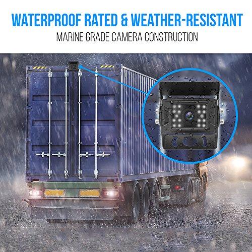 Image of Pyle 7'' Monitor Vehicle Safety System - Built in 2.4Ghz Antenna Wireless Video Transmitter & Receiver Waterproof Rated 1 Camera Connectivity w / Night Vision for Bus Truck Trailer Van