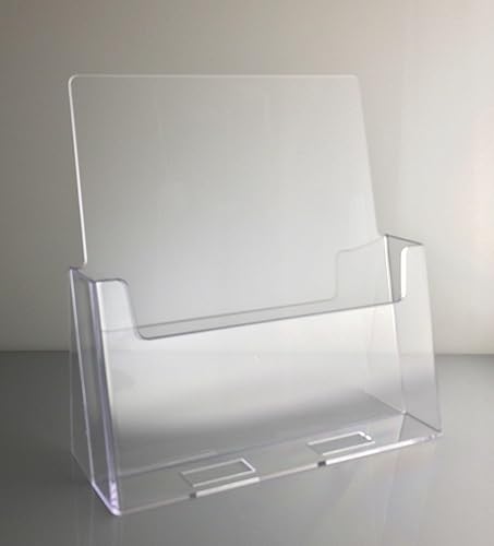 Miniatura 2 de Dazzling Displays Soporte para folletos de acrílico transparente de 8.5 x 11 pulgadas, revistero y soporte para folletos para uso profesional en