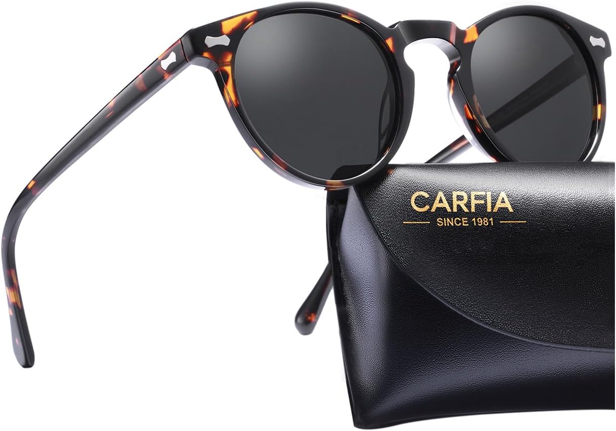 CARFIA Retro Polarized Sunglasses for Women UV Protection CA5288