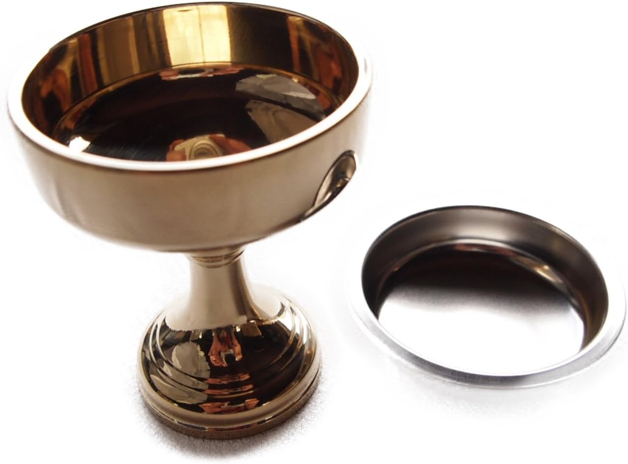 Amazon Co Jp 仏器 仏壇 おぼくさん入れ 仏飯器 各サイズ 日本製の高岡仏具 10番 口径5 高6 4 金色磨き ホーム キッチン