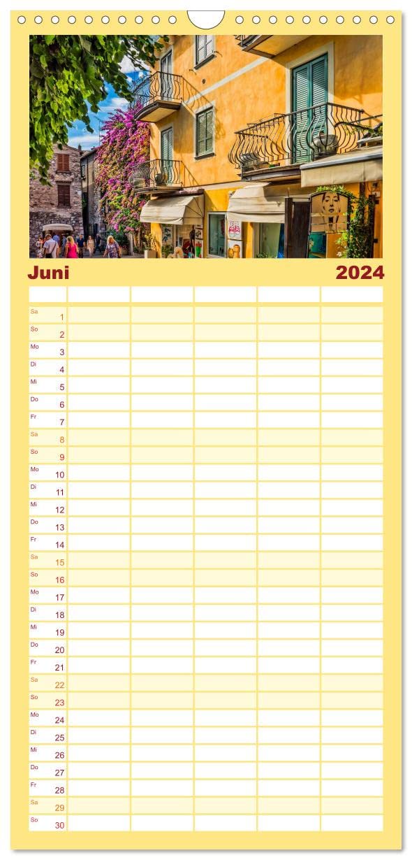 Familienplaner 2024 - Malcesine und Sirmione, Schönheiten am Gardasee mit 5 Spalten (Wandkalender, 21 cm x 45 cm) CALVENDO: Eine Reise in die ... Malcesine am Lago di Garda. (CALVENDO Orte)