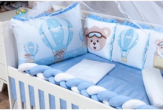 Kit Berço Sublimado 12 Peças - Urso Baloeiro Imagem do produto Kit Berço Sublimado 12 Peças - Urso Baloeiro