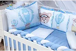 Kit Berço Sublimado12 Peças - Conforto e Estilo para o Enxoval do Bebê (Urso Baloeiro)