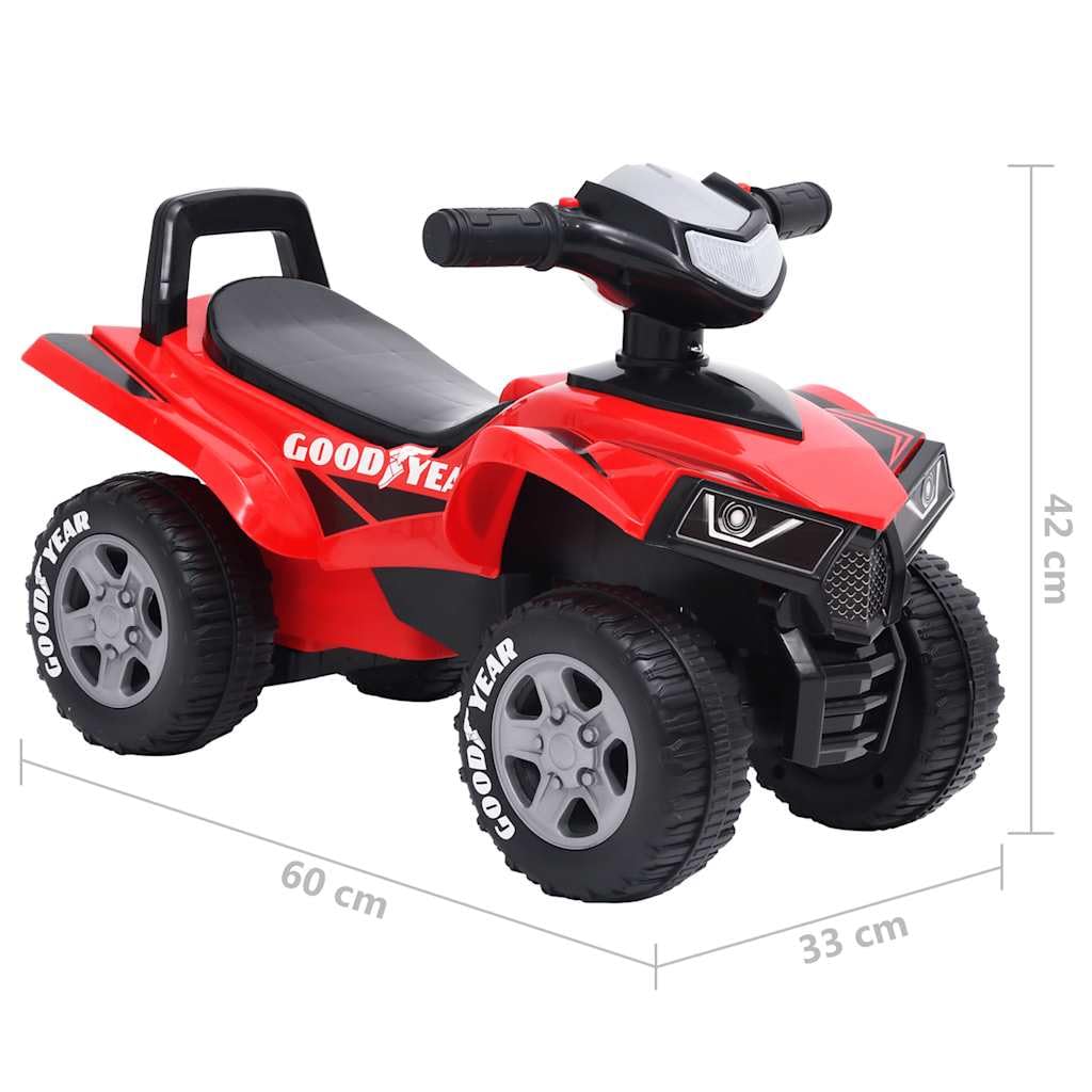 vidaXL Aufsitz Quad für Kinder Elektromotorrad Elektroquad Kinderquad Kinderauto Elektroauto Motorrad Kinderfahrzeug 18-36 Monate Rot