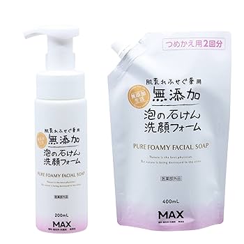 Amazon | 【医薬部外品】無添加生活 薬用 泡洗顔 本体200ml +