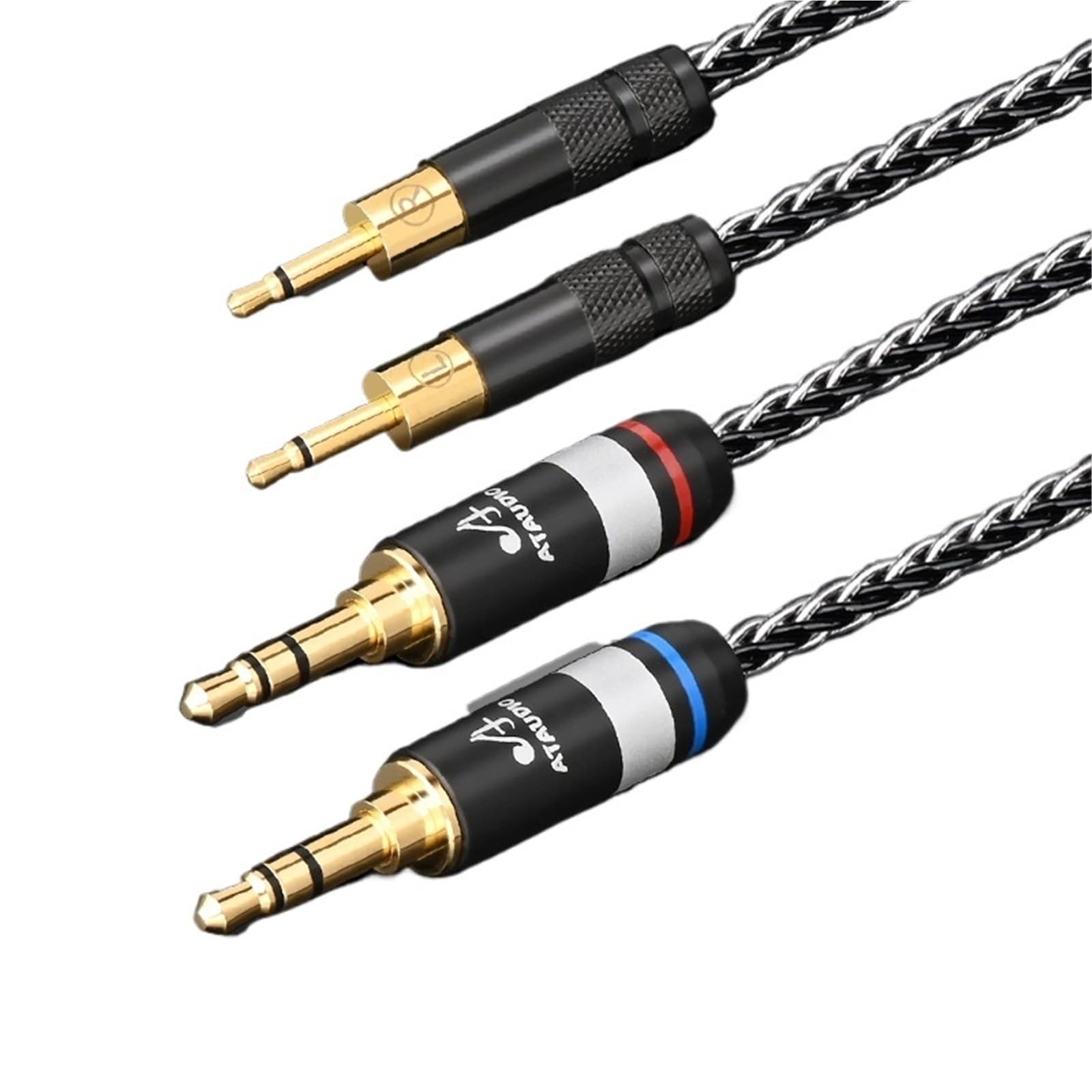 Cable de Audio for Auriculares HiFi PHA-3, Chapado en Plata, estéreo Dual de 3,5 mm, balanceado, OCC, for XLR Macho/Hembra.(PHA-3 to 6.35mm,2m)