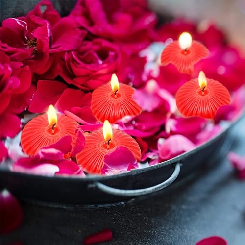 Miniatura 2 de Paquete de 12 velas flotantes rojas de 3 pulgadas para el día de San Valentín velas de té sin goteo sin perfume de 10 horas para jarrones