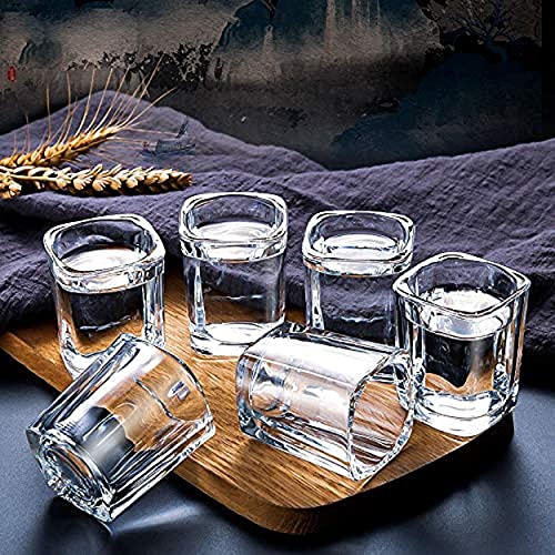 Image of bellemax Classy Shot Glass for Espressos, Spirits & Liquors,Whiskey, Vodka Shot, Tequila Shot, Wine Tasting, Cocktail Pour, Bar Accessory & Home Decor Parties Glasses Set of 6 (BR-06)