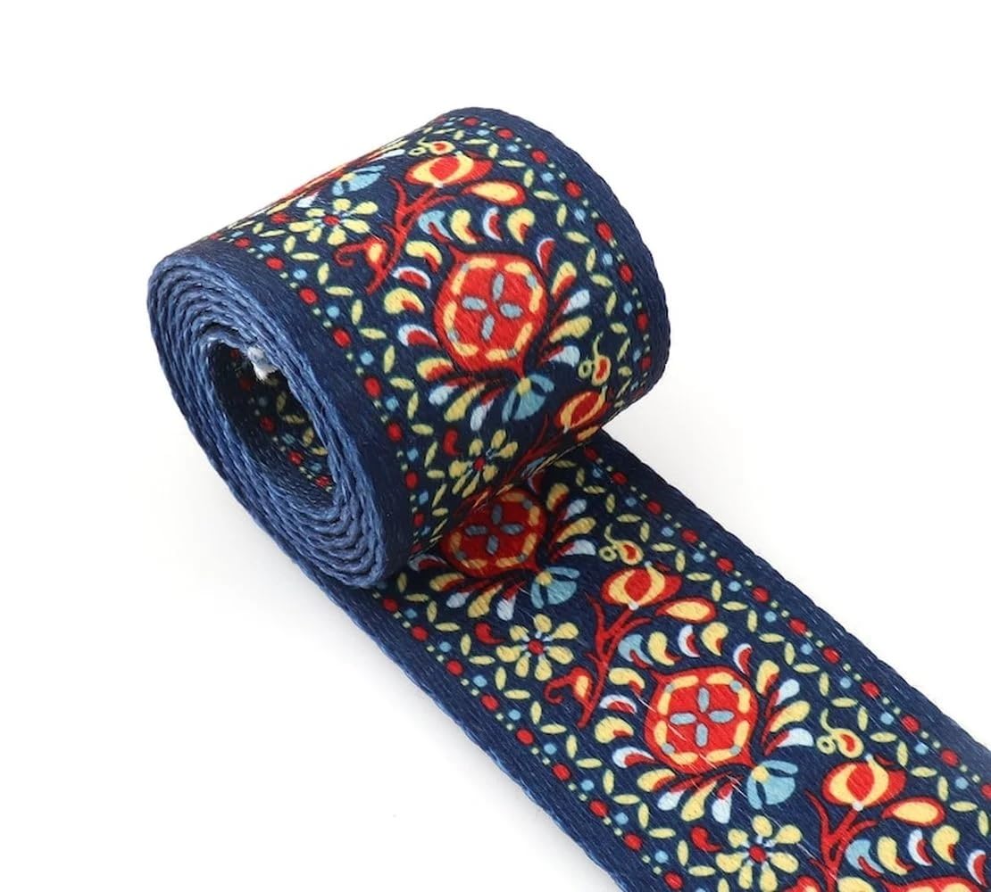 Webbing 5 Yards 38mm Colorful Webbing Strap Purse Ribbon Bag Straps Key Fob Luggage Belt Rope Dog Pet Collar Leash(2)