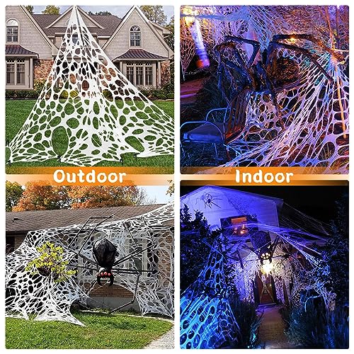 Image of Spider Web Halloween Decorations Outdoor: Giant Halloween Spider Cobwebs