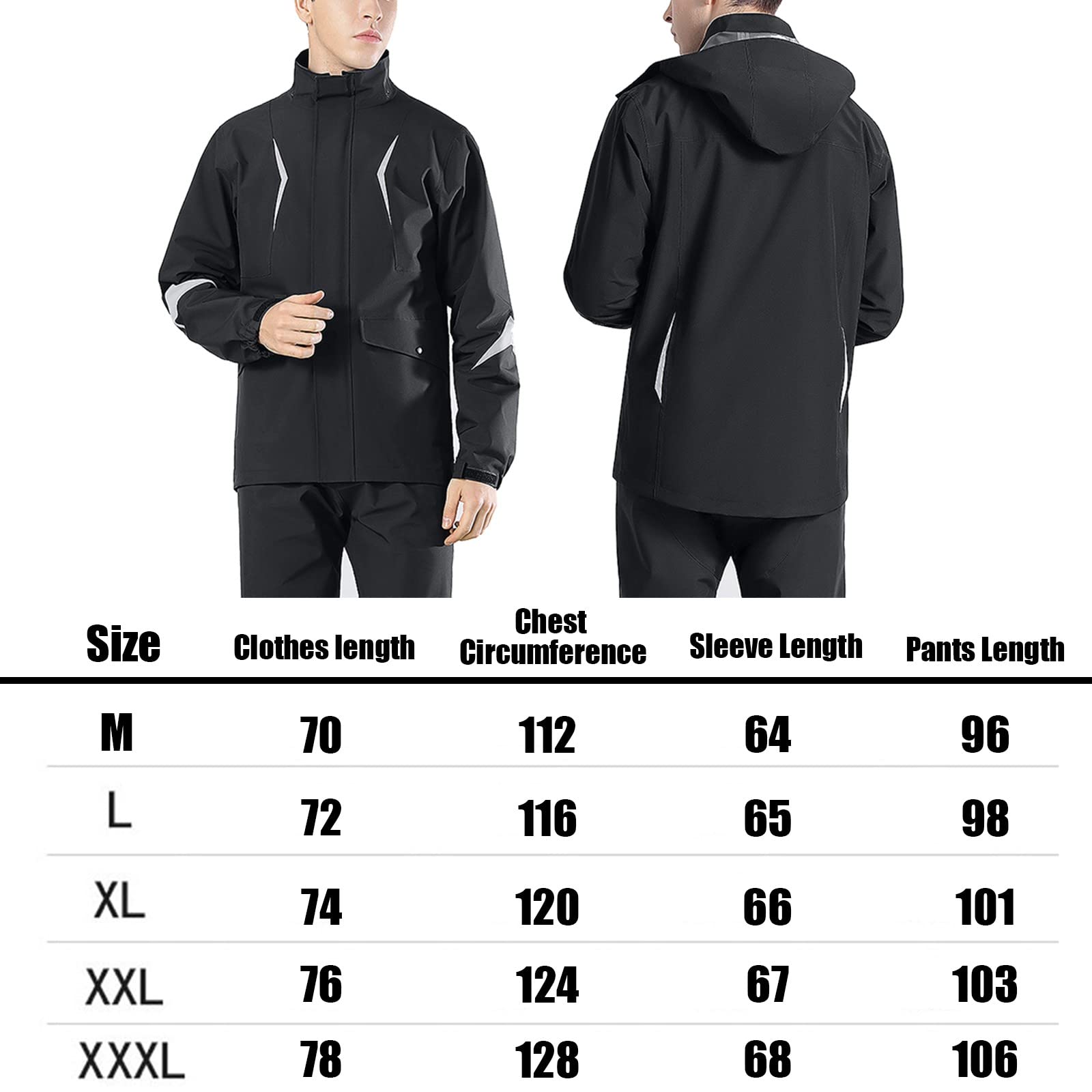Trajes de Lluvia para Moto para Hombre y Mujer Conjunto Impermeable Chaqueta de Los para Ciclismo Ropa Trabajo Abrigo A Prueba de Lluvia Transpirable Ponchos al Aire Libre