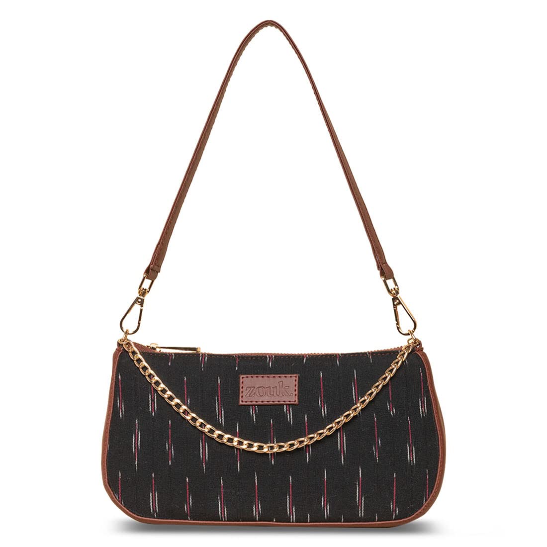 ZOUK Needles Printed Womens Handcrafted Vegan Leather Black Casual Mini Shoulder Bag (B0BQMVZSY4) Amazon Price History, Amazon Price Tracker