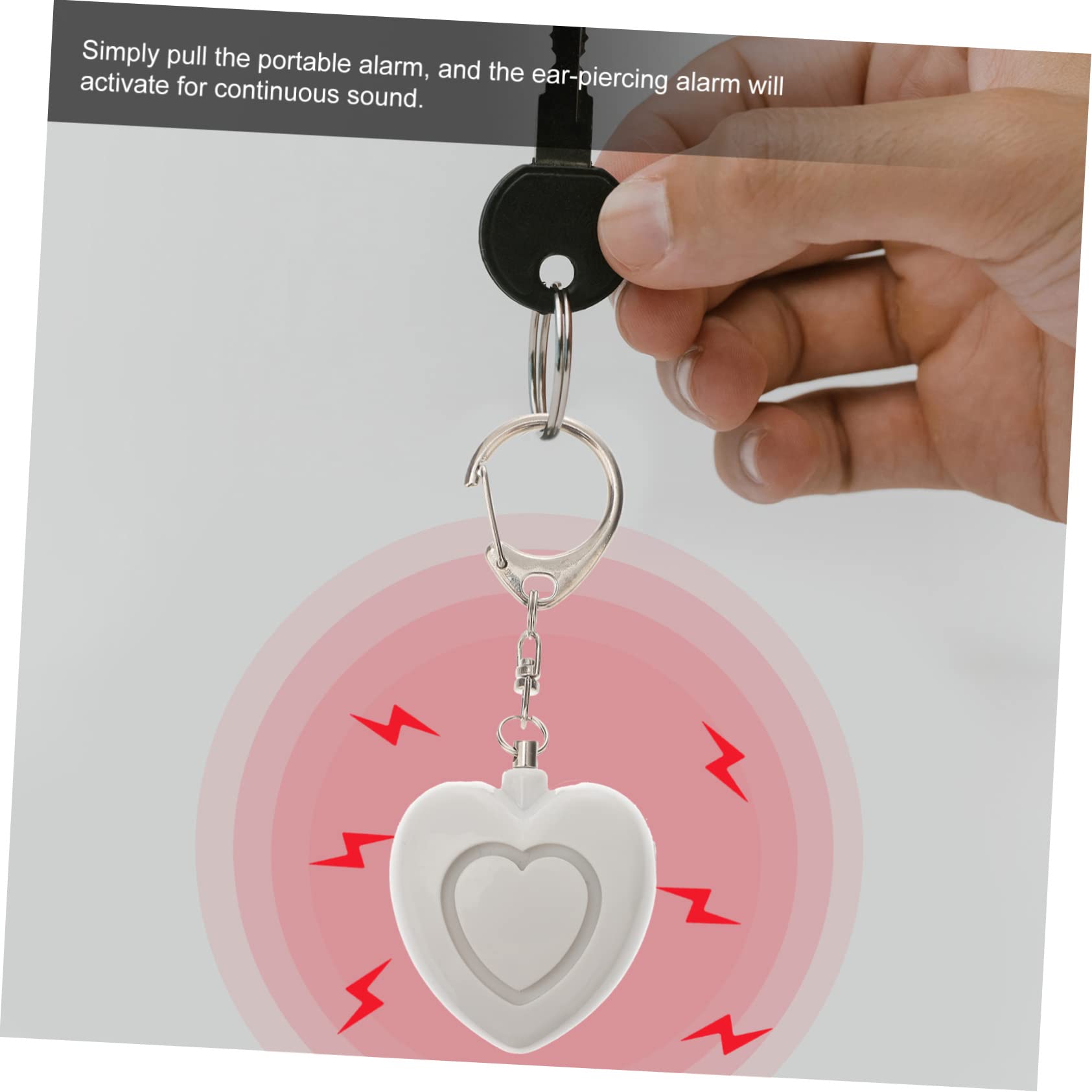 jojofuny Lot De 5 Alarmes De Poche pour Bouton Durgence Porte-clés Dalarme Personnelle avec Lumières LED Lumineuses