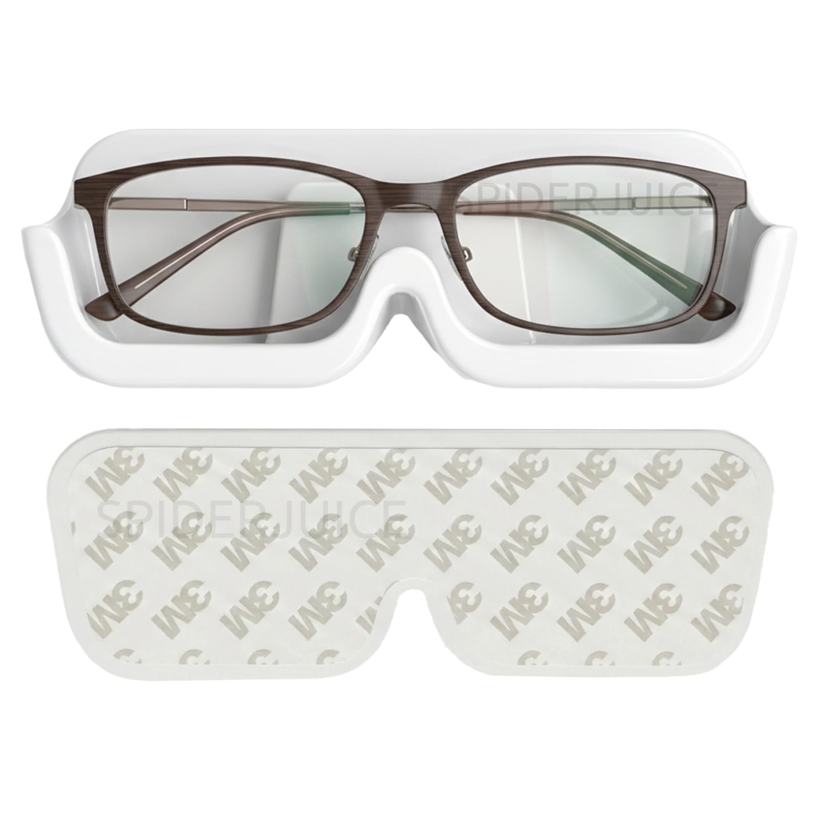 1Pc Self Adhesive Plastic Specs Holder Sunglasses Display Case Wall-Mounted EyeGlasses Organizer No Drill Stand for Eyewear Traceless No Punch Hanging Goggles Rack for Home Office