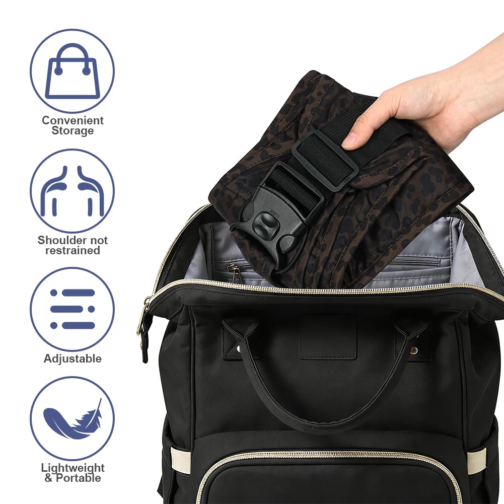 Baby Carrier, Portable Toddler Sling Carrier with Adjustable Thick Shoulder Straps, Soft Baby Sling for Newborn Up to 3-24 Months, Breathable and Comfortable(Leopard) — view 6