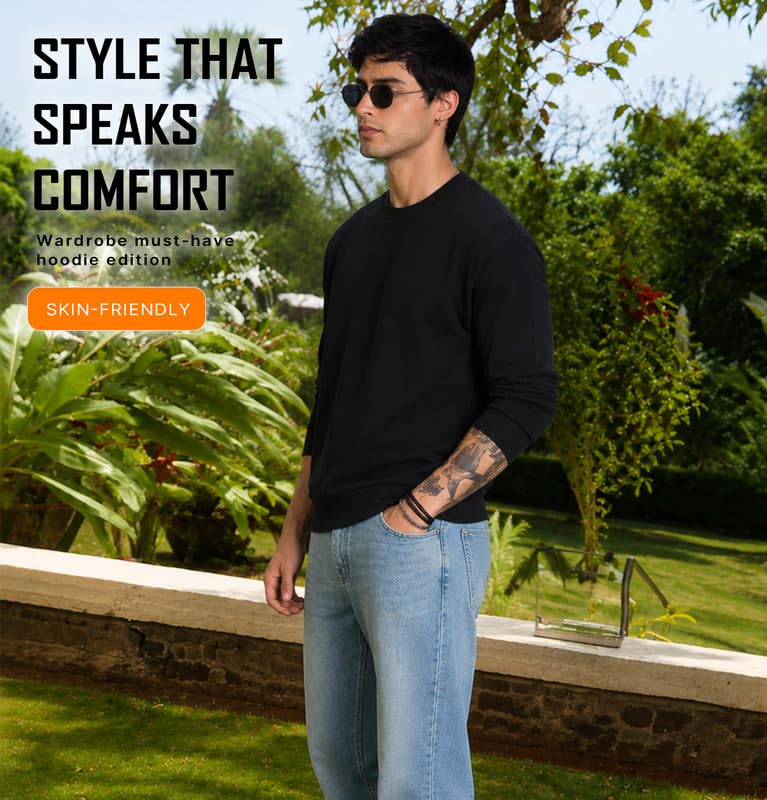 Image of Sleepynuts Men's Full Sleeve Round Neck Fleece Sweatshirt