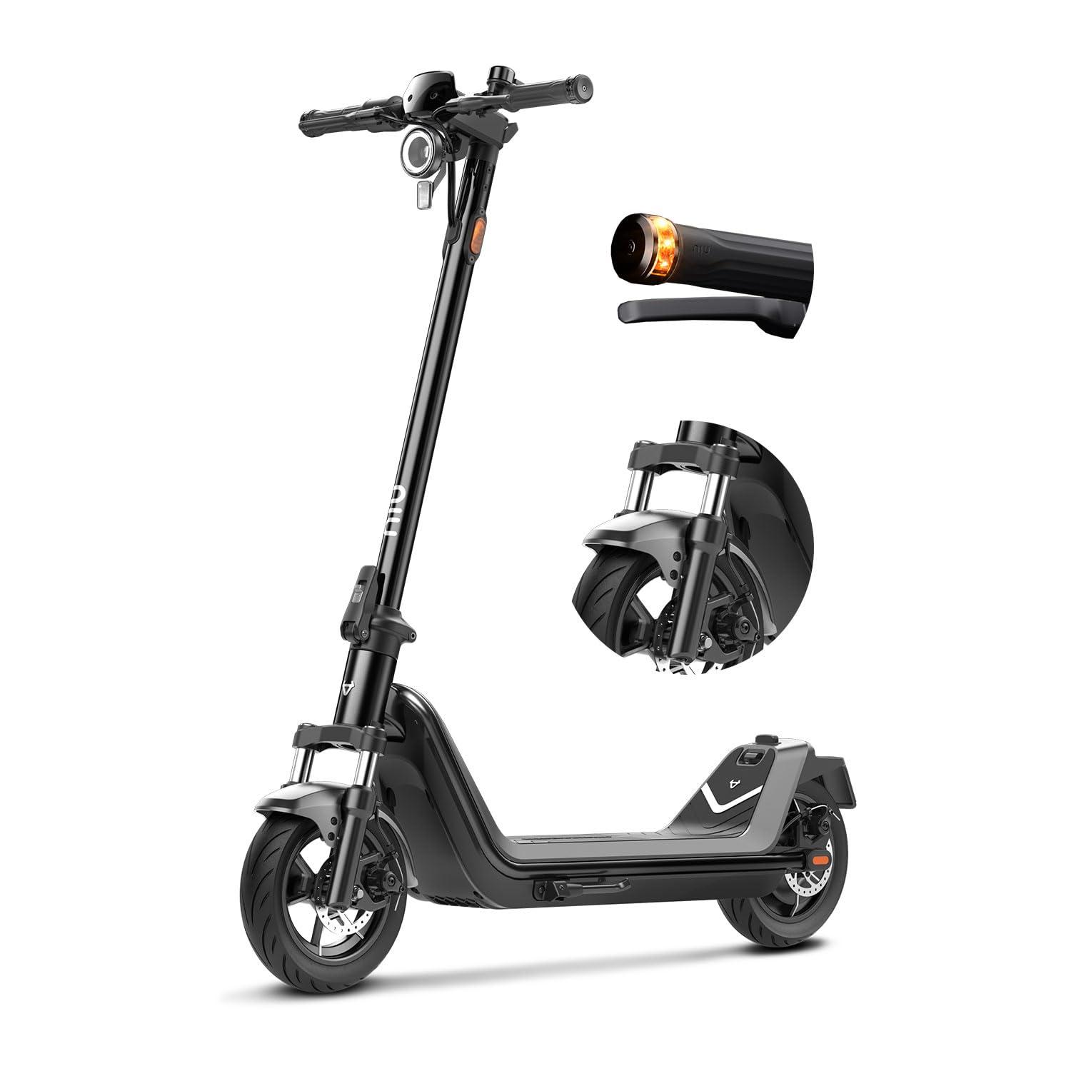 NIU K100P/K200F/K200F/K300P Electric Scooter Adults - E Scooter with Suspension, 600-900W Peak Power, 18-34 Miles Max Range, Top Speed 17.4-20MPH, Commuting E-Scooter, Folding Handlebars(Only K200F)