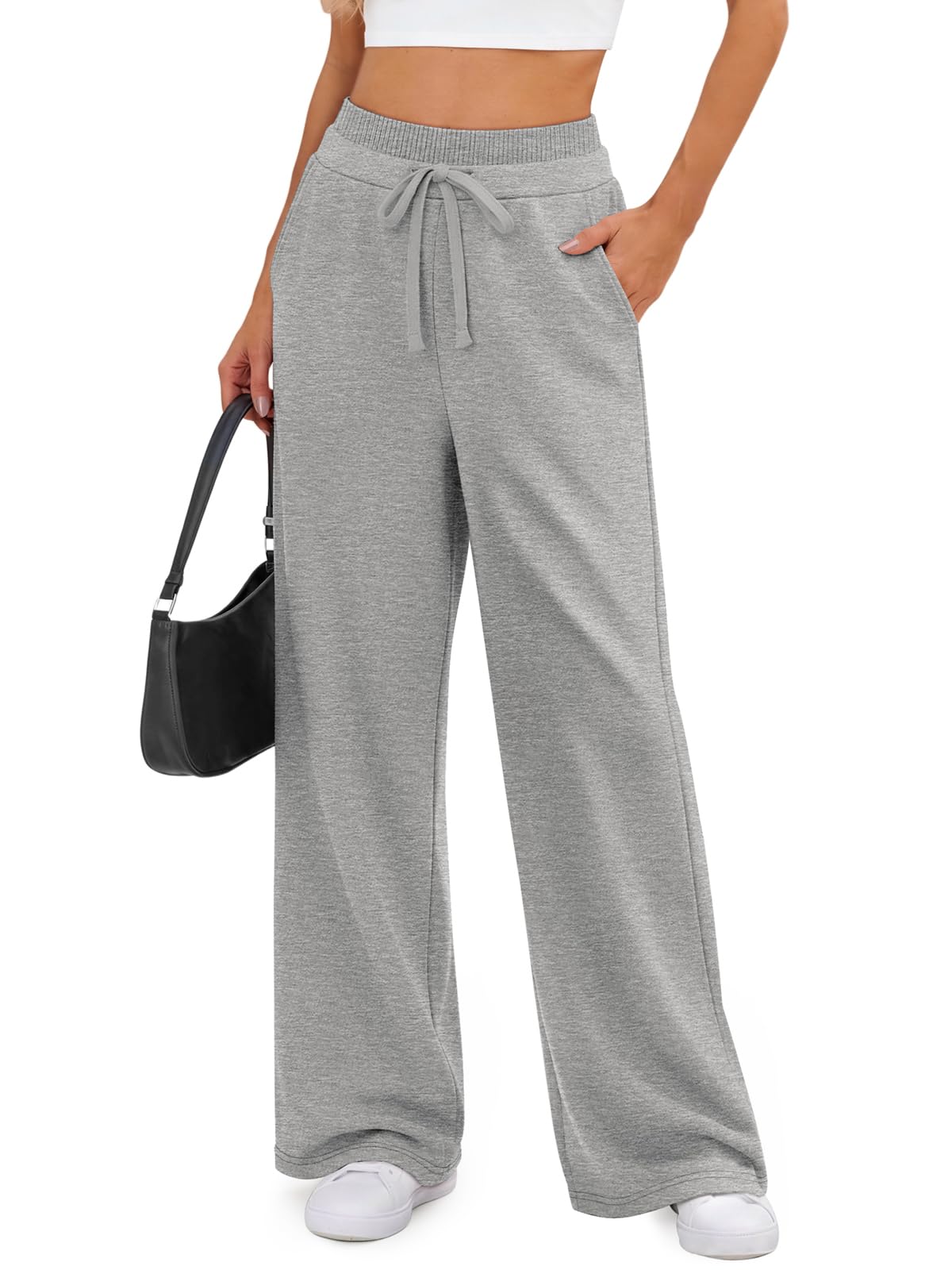 ATHMILE Sweatpants Women Wide Leg High Waisted Baggy Lounge