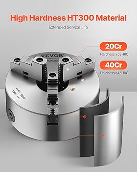 VEVOR 3-Jaw Lathe Chuck, 8 Inch (200 mm), Self-Centering