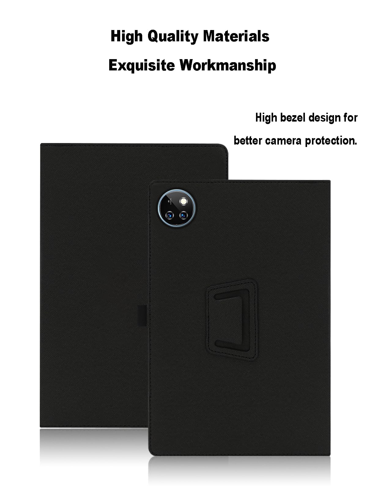 Custodia per DOOGEE T10E, 10 inch, Cover Tablet DOOGEE T10E, Copertura Protettiva Pieghevole con Supporto per Matita e Cinturino da Polso, Protezione Completa. (Azzurro