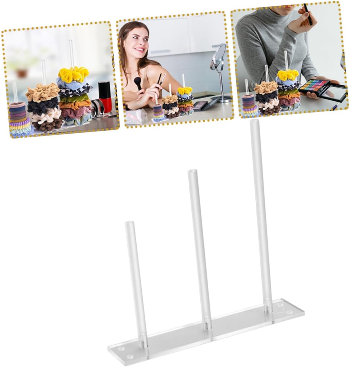 Hair Tie Holder Scrunchie Organizer Hair Accessories Organizer Box Show Rack Vertical Tower Hairband Stand Vertical Hair Rope Stand Headband Bracket Rubber Band Hair Ring Girl