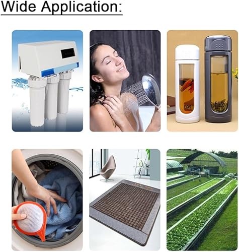 Miniatura 6 de DGQ Perlas de filtro de ducha de 5.29 oz de repuesto para cabezal de ducha, bolas de piedra mineral para filtración de agua, incluyendo 8 tipos de