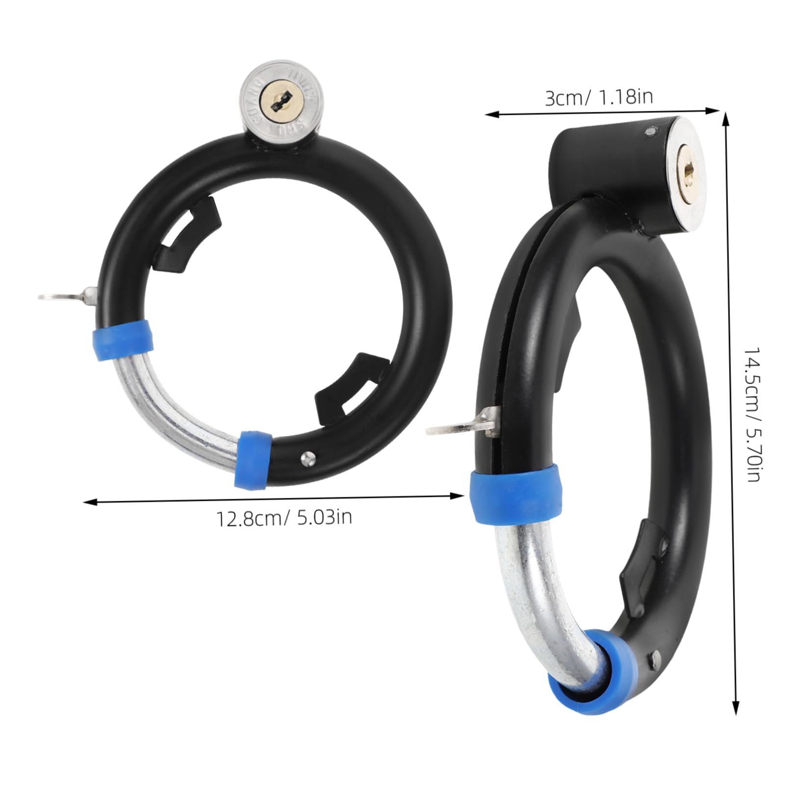 BELLIFFY 1 Set Heavy Duty Theft Bike Lock with Key Upgraded Portable Lock for Electric Scooters Bicycles and Motorcycles Durable Reliable Security for Outdoor Cycling