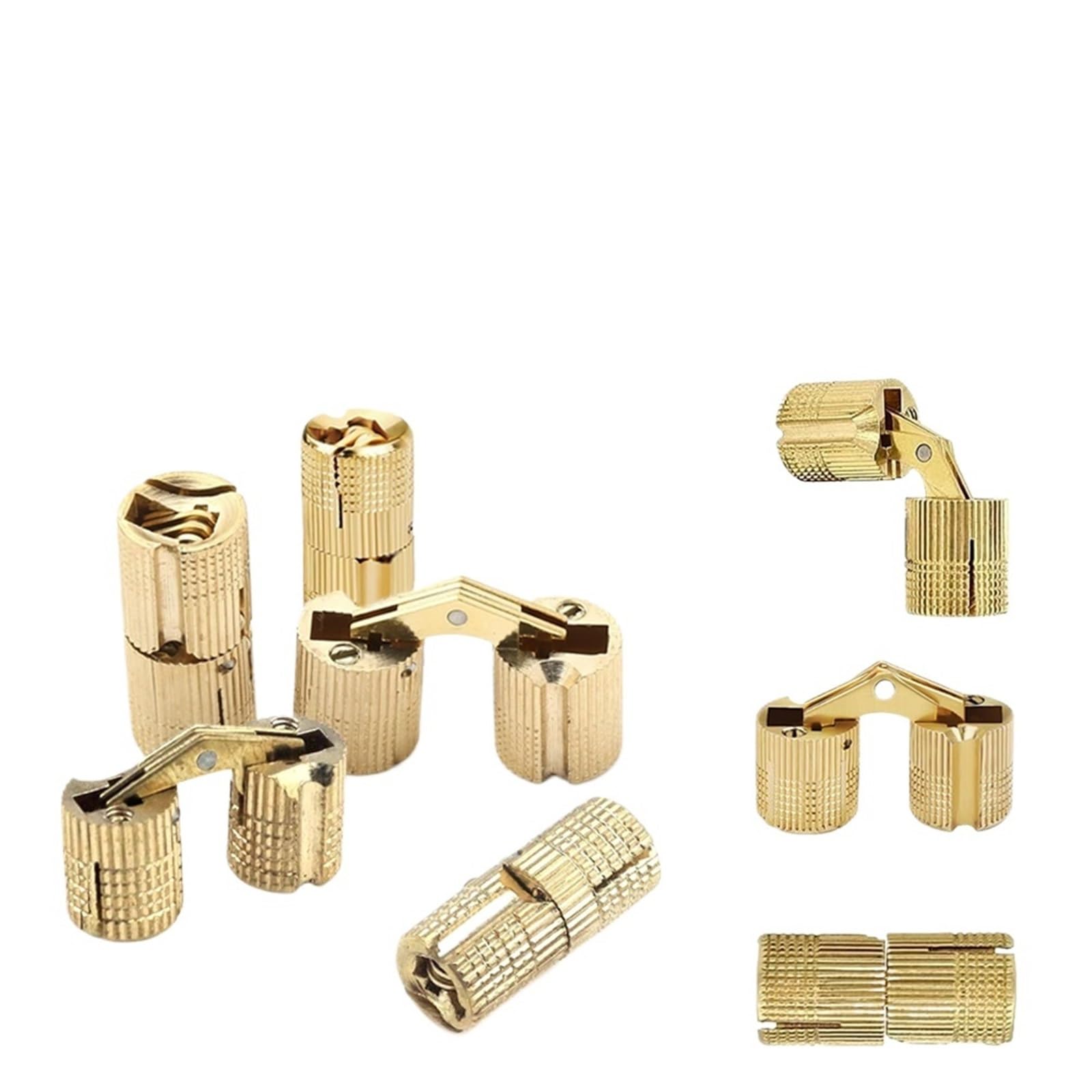Kdhcvkz 16Mm 4Pcs Coppers Brass Furniture Hinges 8-18Mm Hidden Cabinet Concealed Hinges(16Mm)