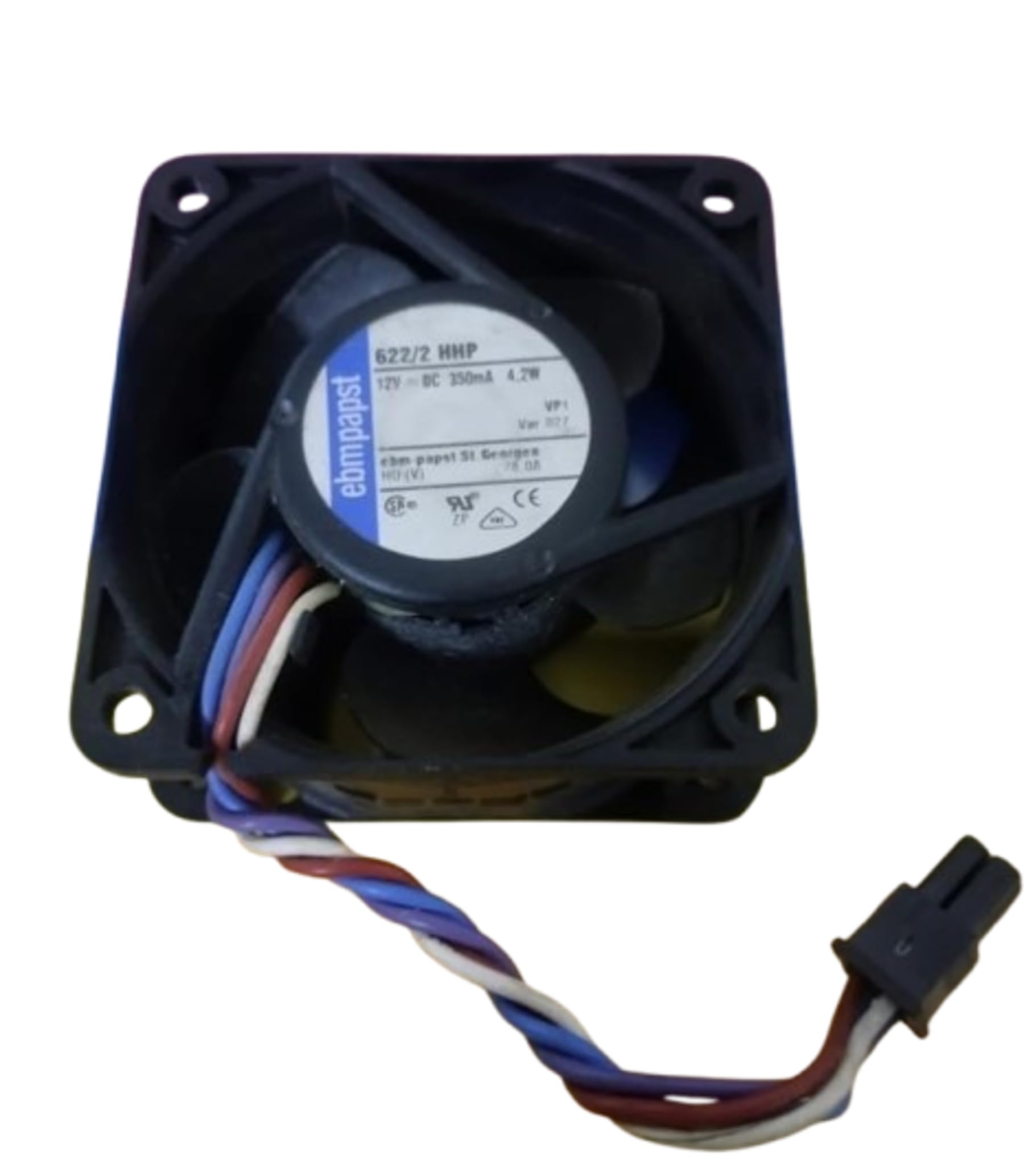 Lighting Hub ebmpapst 622/2 HHP Axial Fan 12V-350mA, 4.2W Air Cooling Fan 60 * 60 * 25mm 4-Wire