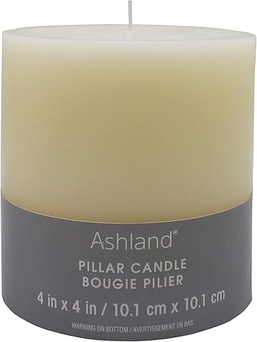 Paquete de 12 3.9 in x 3.9 in Vela de pilar de marfil Ashland Paquete de 12 3.9 in x 3.9 in Vela de pilar de marfil Ashland