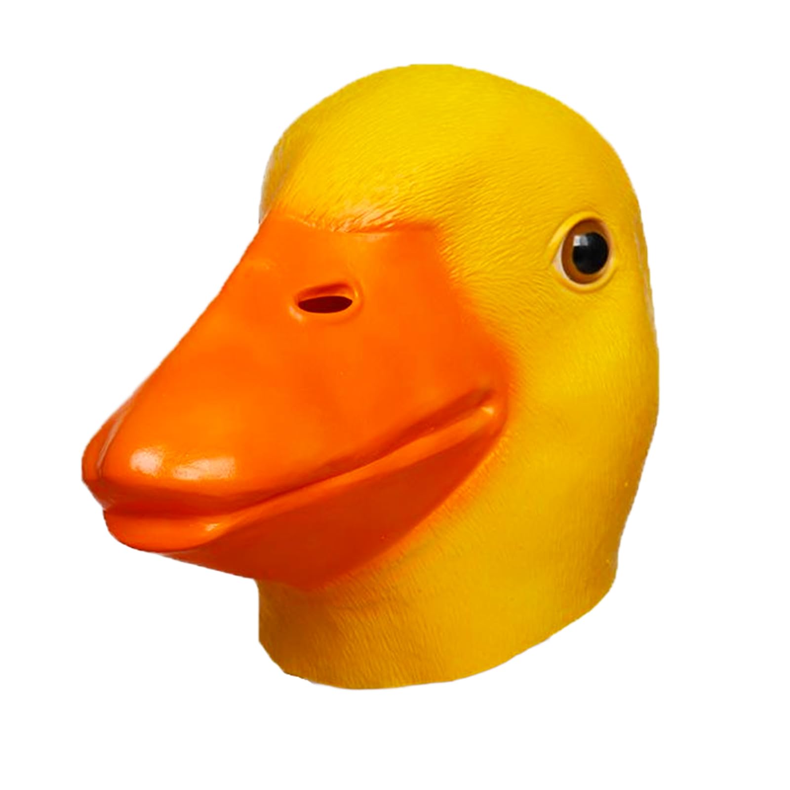 AOVNA Duck Mask Halloween Yellow Duck Mask Head Cover Soft Latex Hood Funny Animal Mask Realistic Full Head Latex Animal Party Costume for Holiday Party Prop Decoration.