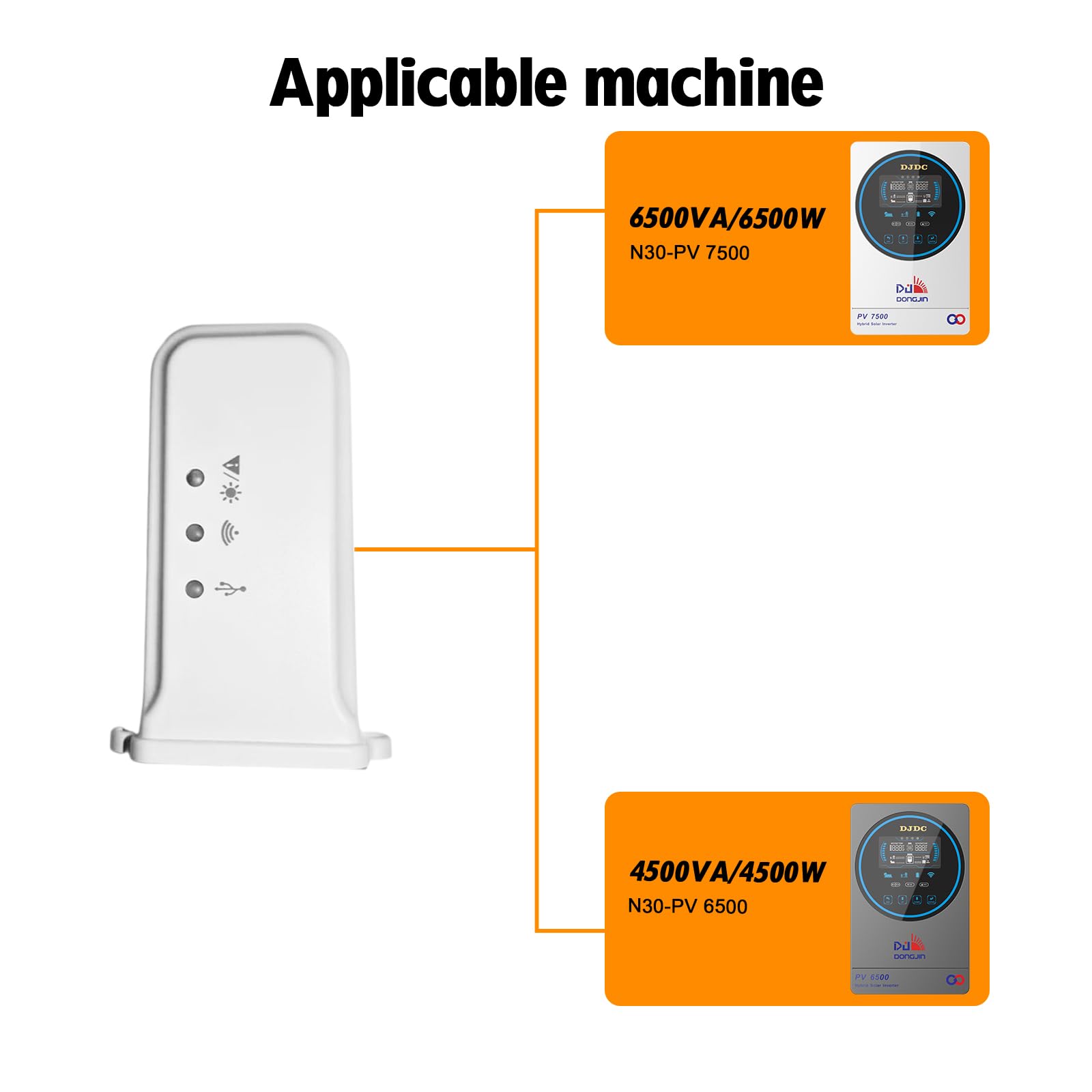 6500W/4500W Hybrid Wechselrichter WiFi-Modul Wechselrichter-WLAN-Modul WLAN-Anschluss Drahtloses Gerät mit Fernüberwachung für N30 Hybrid-Solarwechselrichter Online-Überwachungssystem